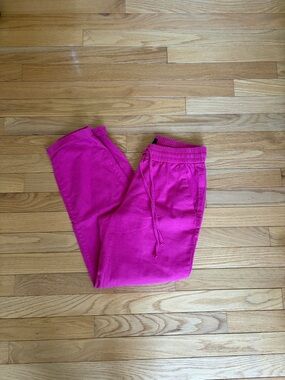 Jcrew Women’s Linen/Cotton Hot Pink Drawstring Jogger Pants